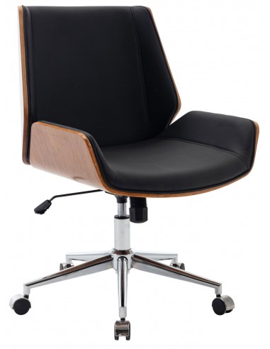 Kontorstol i formtræ og kunstlæder...