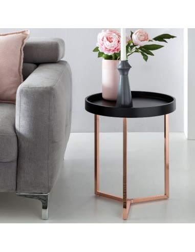 Sofabord i metal og MDF H51 x Ø40 cm...