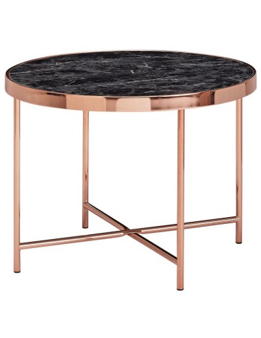 Sofabord i metal og glas H46,5 x Ø60...