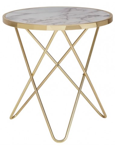 Sofabord i metal og mdf H57 x Ø55 cm...