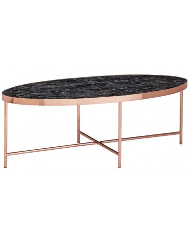 Sofabord i metal og glas 110 x 56 cm...