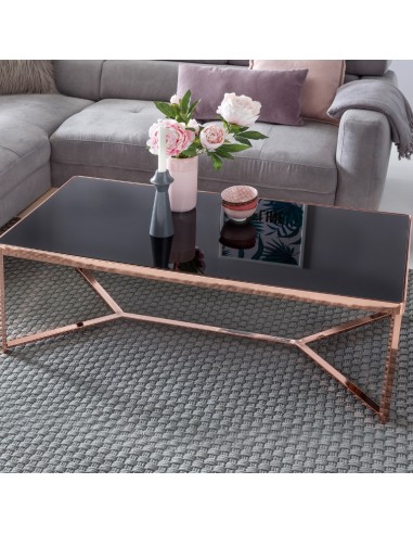 Sofabord i metal og glas 120 x 60 cm...