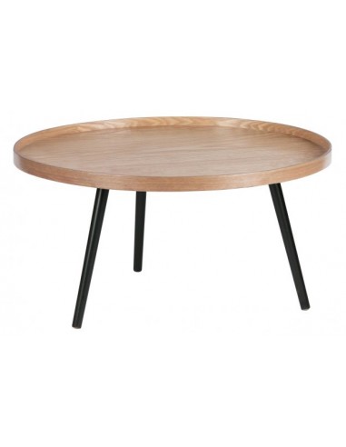 Sofabord i fyrretræ og mdf H39 x Ø78...