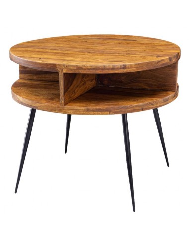 Sofabord i metal og sheeshamtræ H50 x...