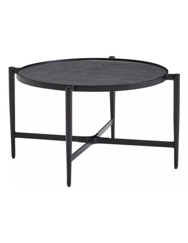 Sofabord i jern og mdf H38 x Ø70 cm -...