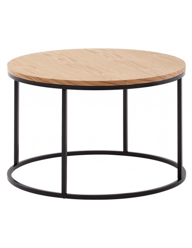 Sofabord i metal og egetræsfinér H45...