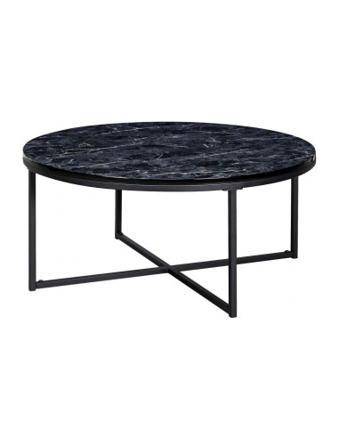 Sofabord i metal og mdf Ø80 cm -...