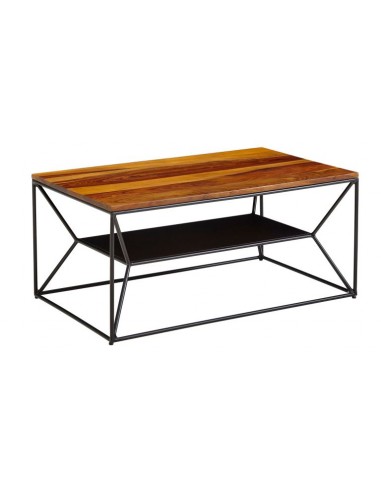 Sofabord i metal og sheeshamtræ 85 x...