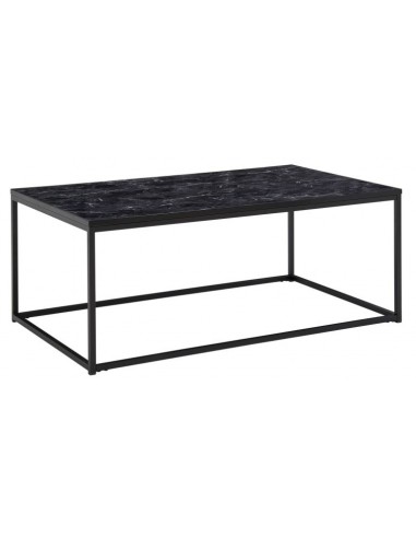 Sofabord i metal og mdf 100 x 60 cm -...