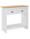 Konsolbord i møbelplade 85 x 35 cm - Hvid/Natur