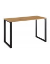 Skrivebord i metal og mdf 120 x 60 cm - Sort/Eg
