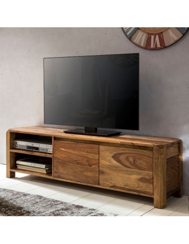 Tvbord i sheeshamtræ 140 x 35 cm - Brun