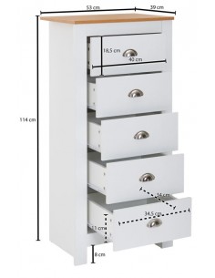 Kommode i møbelplade H114 x... 2