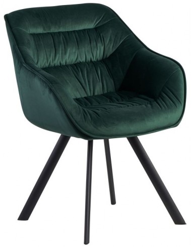 Spisebordsstol i metal og velour H85...