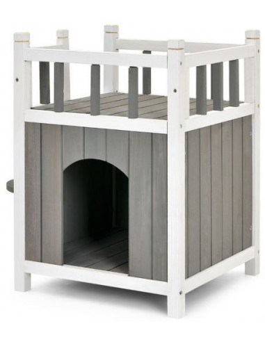 Kattehus i træ H65 x B45 x D45 cm -...