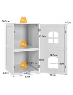 Kattehus i træ H90,5 x B50... 2
