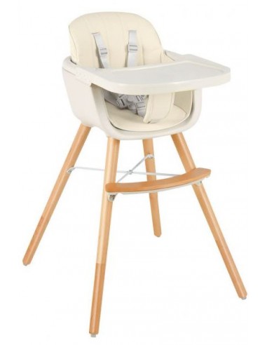 Højdejusterbar højstol i bøgetræ og...