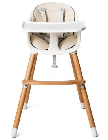 Højdejusterbar højstol i bøgetræ og...