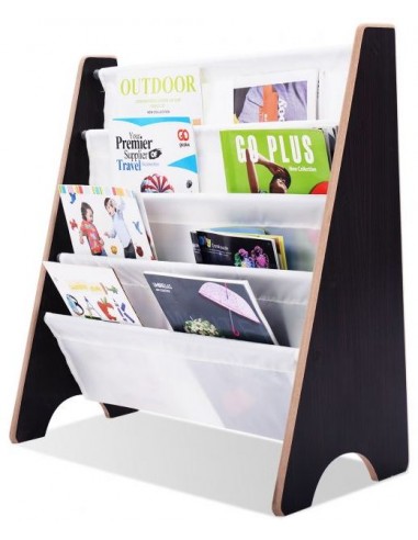 Bogreol i mdf, stål og polyester H60...