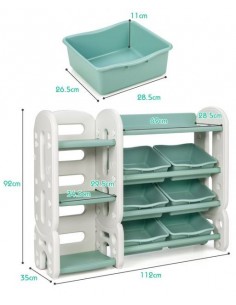 Reol med kasser i kunststof... 2