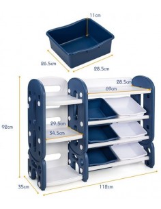 Reol med kasser i kunststof... 2