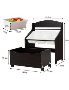 Reol med kasser i mdf og... 2