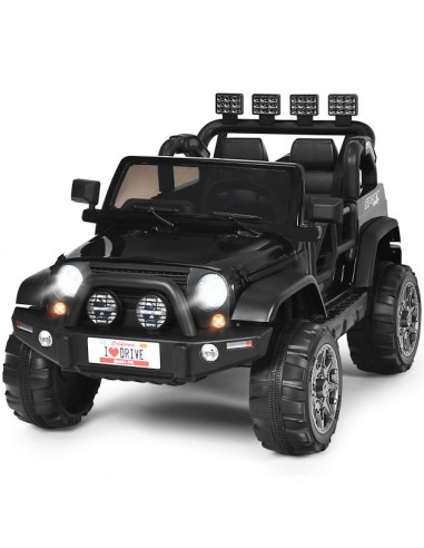 Jeep Elbil til 2 børn 12V L123 cm - Sort