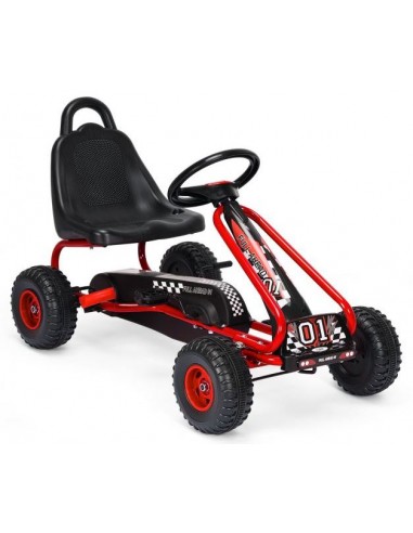 Gokart i metal og kunststof L92 cm - Rød