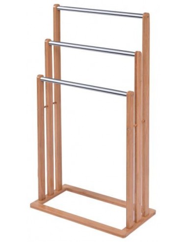 Håndklædetørrer i bambus og stål H84...