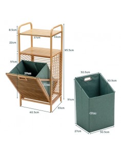 Vasketøjskurv i bambus og... 2