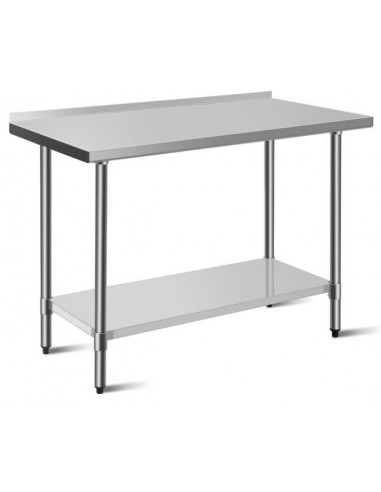 Arbejdsbord i stål 122 x 61 cm -...