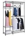 Garderobe i metal H180 x B120 cm - Sort