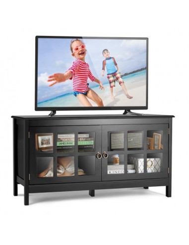 Tvbord i mdf og glas H61 x B114 cm -...