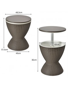 Havebord i polyrattan og... 2