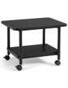 Sofabord på hjul i metal og mdf 49 x 40 cm - Sort