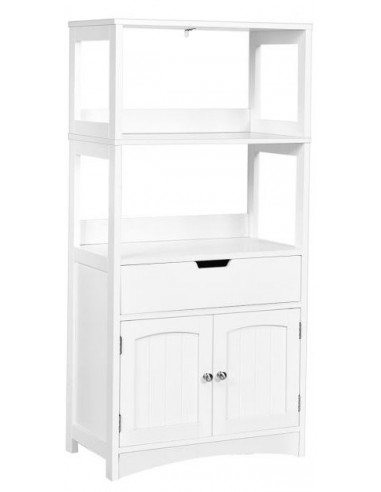 Reol i mdf H122 x B60 cm - Hvid