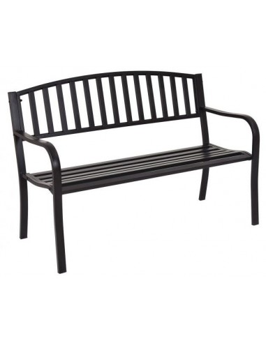 Havebænk i stål B127 cm - Sort