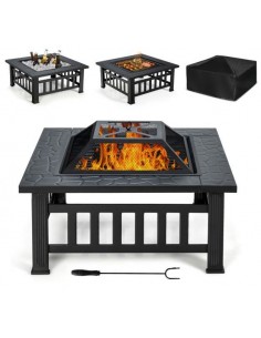 Ildsted i stål 81 x 81 cm -... 2