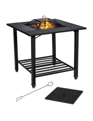 Ildsted i stål H70,5 - 78 x Ø79 cm -...