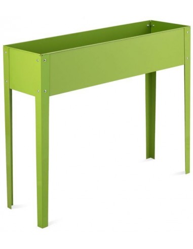 Højbed i metal H80 cm - Grøn