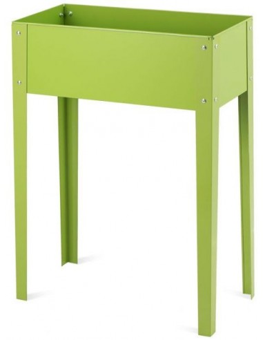 Højbed i metal H80 cm - Grøn