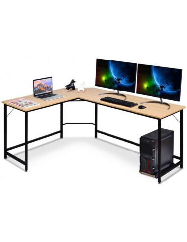 Hjørneskrivebord i metal og...