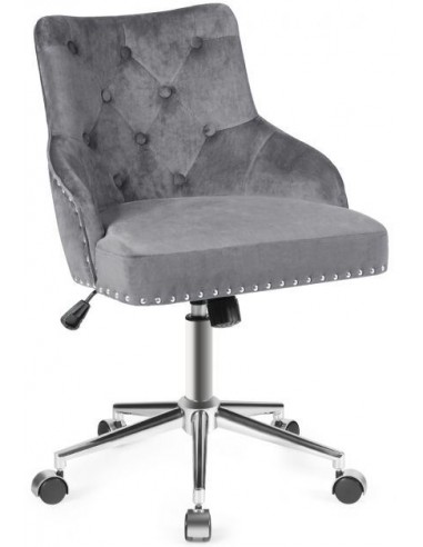 Kontorstol i velour H84 - 98 cm -...