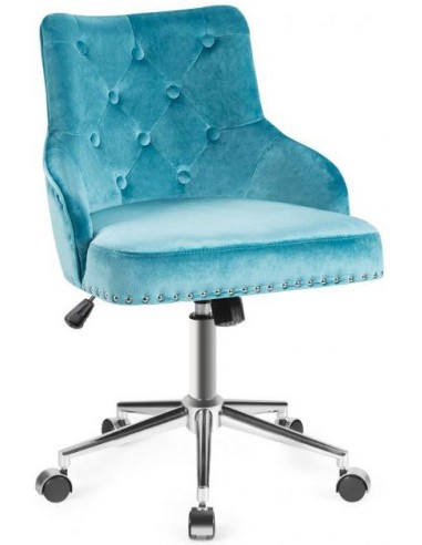 Kontorstol i velour H84 - 98 cm -...