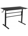 Højdejusterbart computerbord i stål og møbelplade B120 cm - Sort