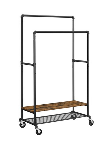 Garderobe i metal og møbelplade H175...