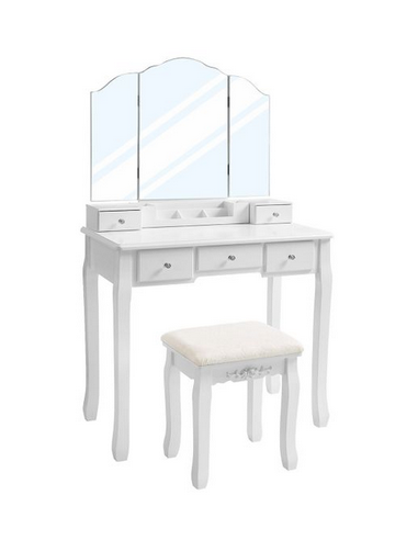 Sminkebord med spejl i mdf og træ...