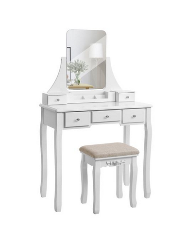 Sminkebord med spejl i mdf og træ...