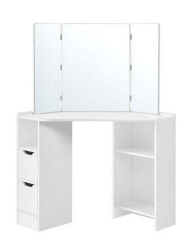 Sminkebord med spejl i møbelplade...