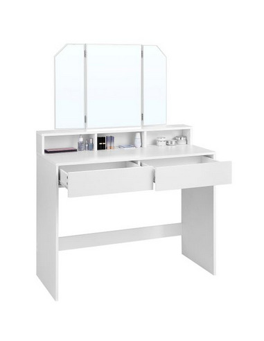 Sminkebord med spejl i møbelplade...